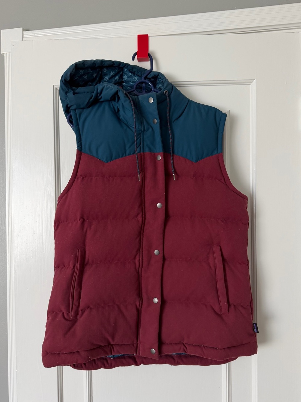Patagonia Women's Bivy Down Hooded Vest in Women's Large